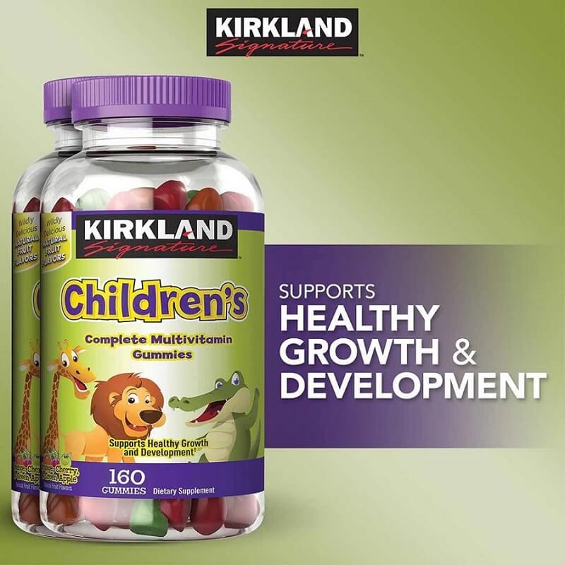 Cặp 2 – Kẹo Bổ Sung Vitamin Cho Bé Kirkland Children’s Multivitamin 160V