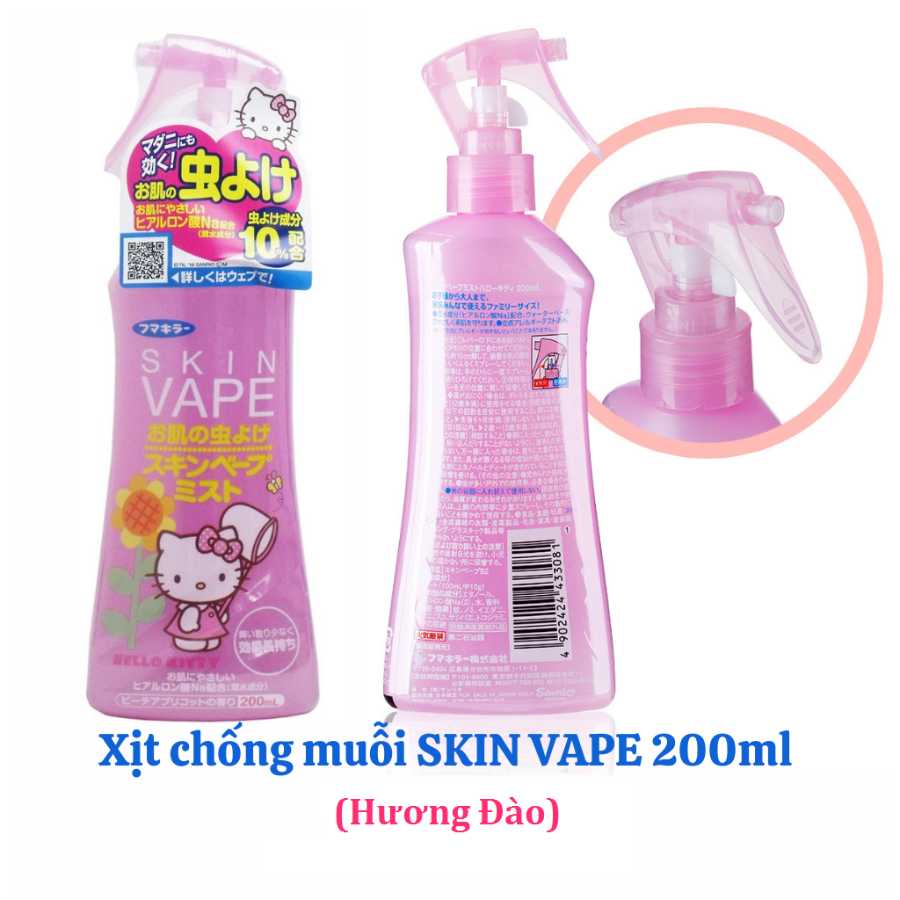 Xịt Chống Muỗi Skin Vape Màu Hồng 200ml