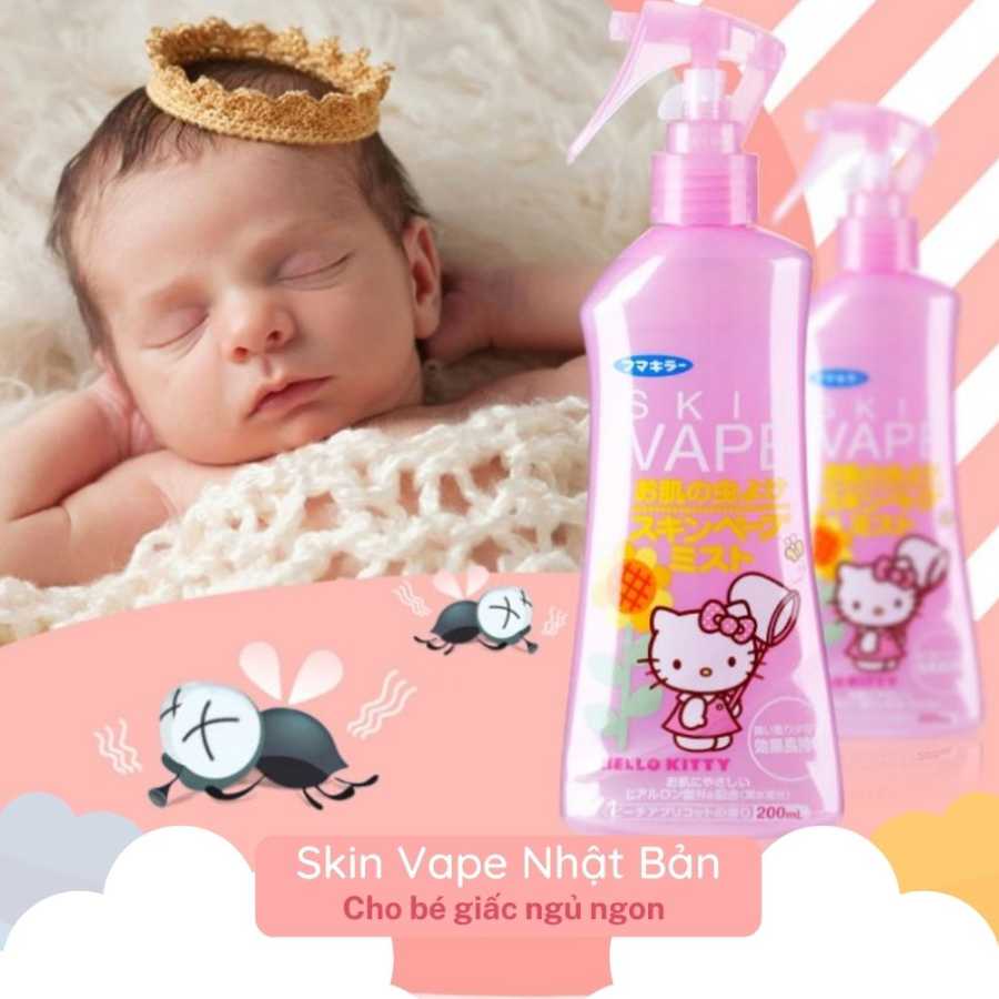 Xịt Chống Muỗi Skin Vape Màu Hồng 200ml