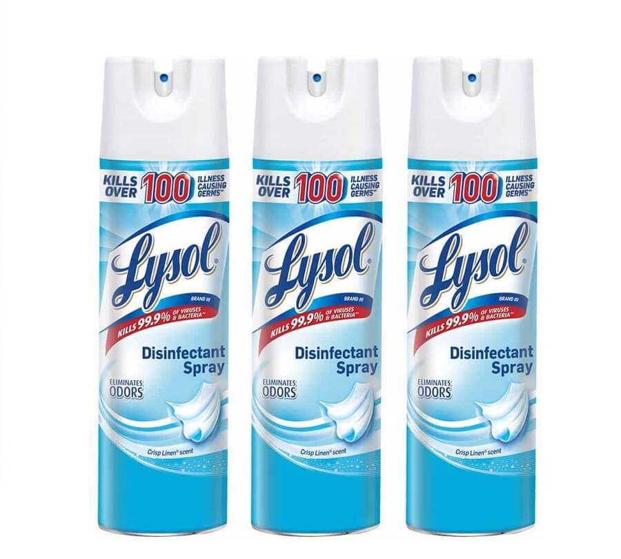 Xịt phòng diệt khuẩn lysol disinfectant spray crisp linen scent (538g x 3)