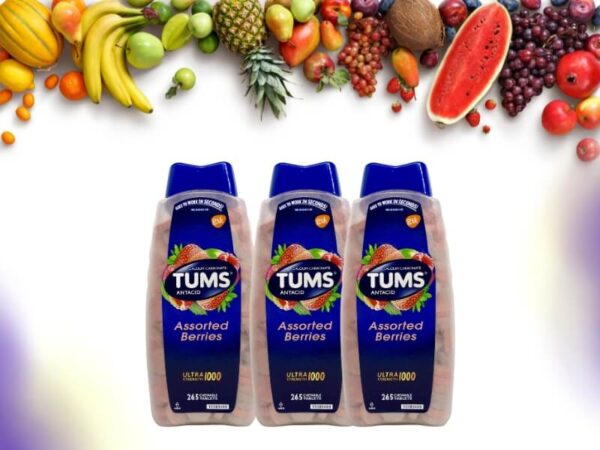 Viên nhai điều trị đau dạ dày Tums Assorted Berries 1000mg (265v) 01/2028 - Mỹ