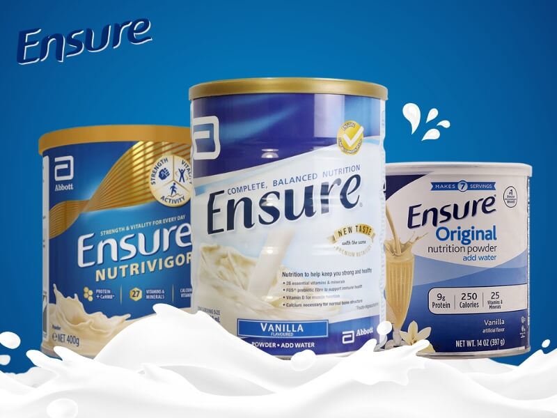 So sánh các loại sữa Ensure Anh, Mỹ, Úc